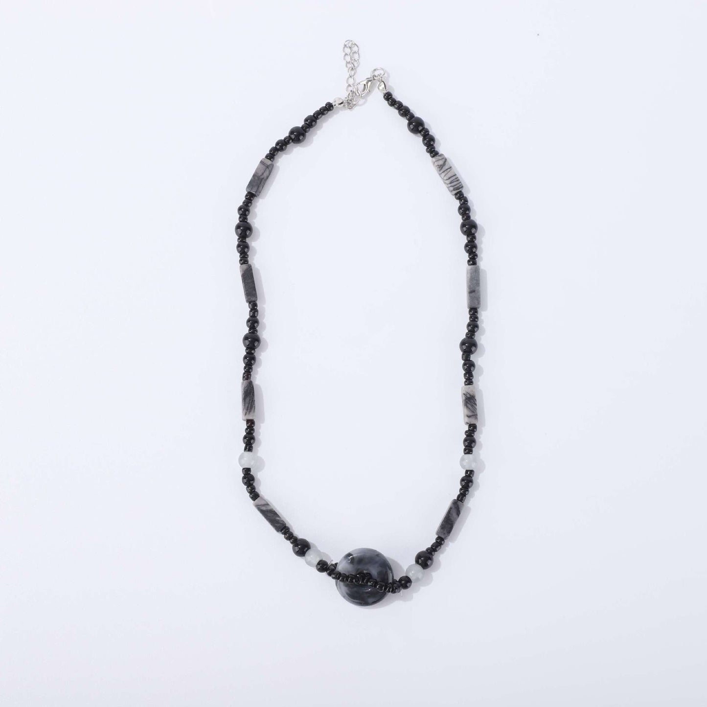 Style Green Stone Vintage Beaded Clavicle Chain Necklaces