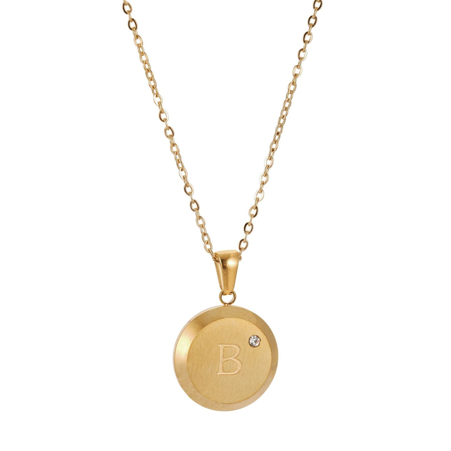 Women's Diamond Stainless Steel Letter For Fashion Necklaces