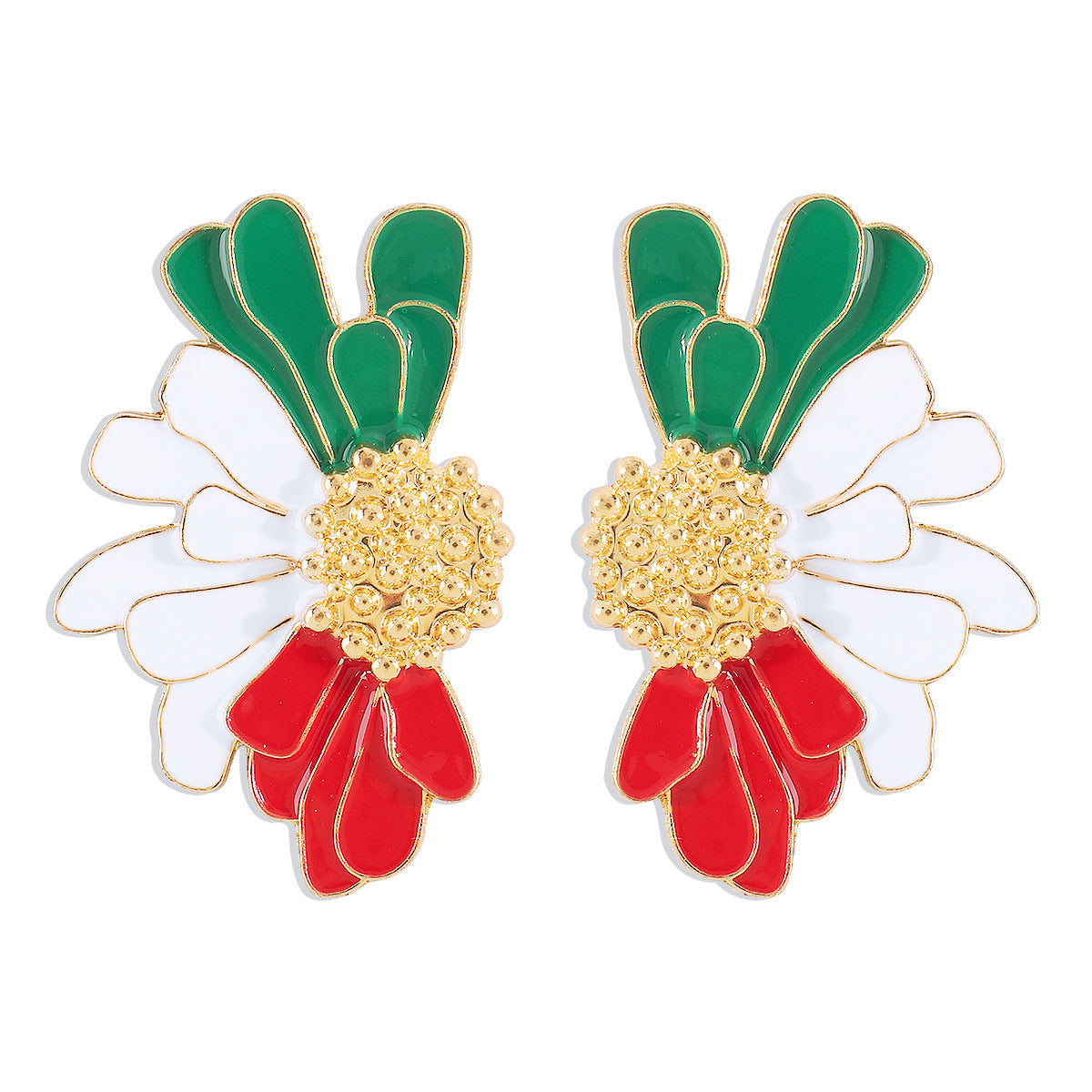 Vintage Alloy Flower Female Temperament Pattern Earrings