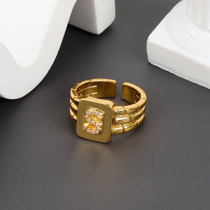 Hip Hop English Letters Creative Personality Rings