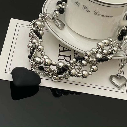 Women's Love Beaded Classic Style Hip Hop Cold Necklaces