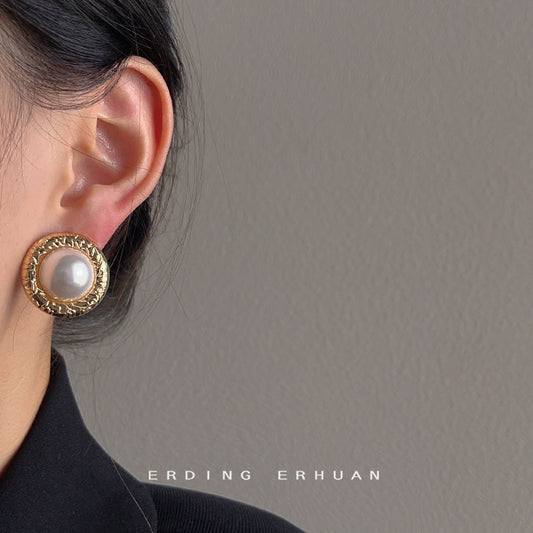Pull Full Style Retro Round Geometric Exaggerated Earrings