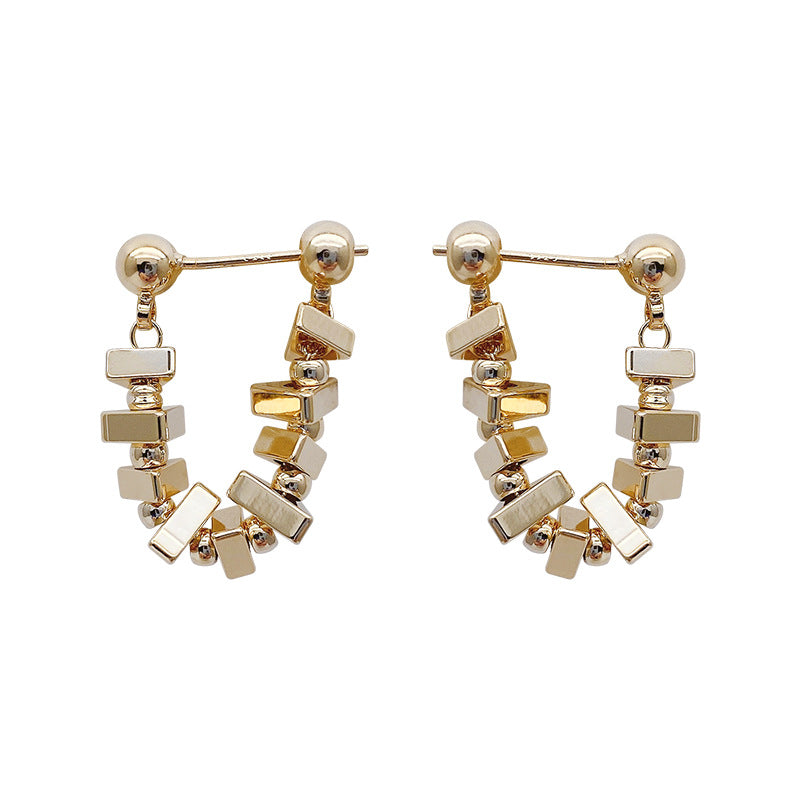 Metal Square Chain Trendy Female Personalized Rings