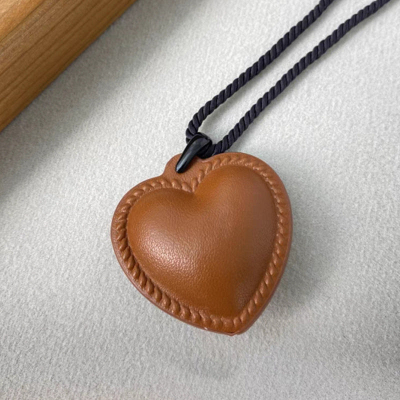 Rope Black Peach Heart Trend Adjustable Cute Necklaces