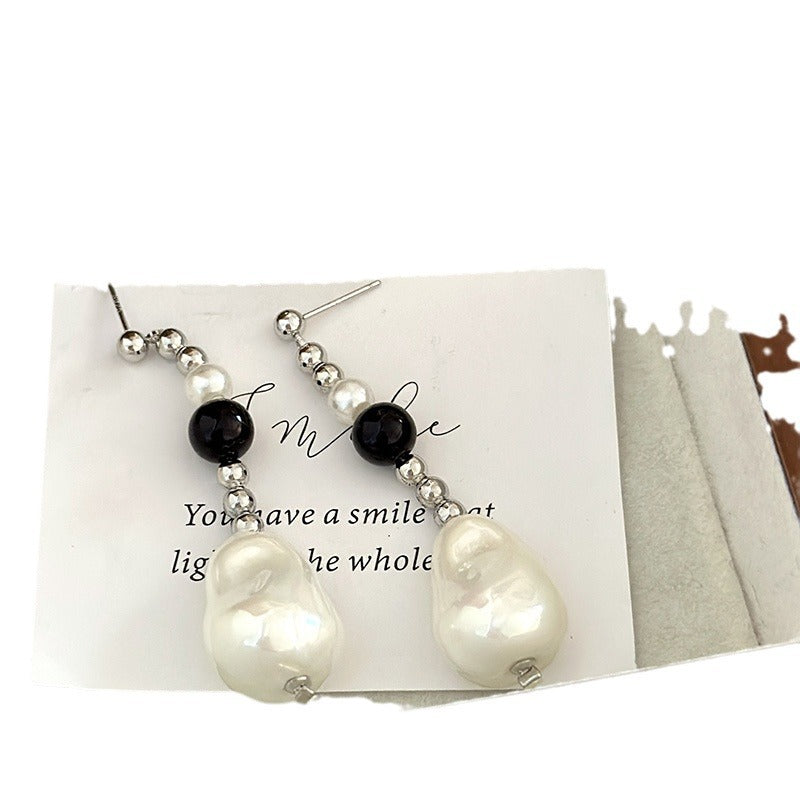 Women's Tassel Baroque Shell Pearl High Sense Earrings