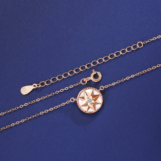 Female Roman Retro Style Jeweled Pendant Necklaces