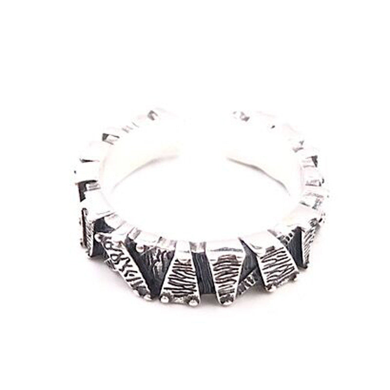 Men's Fence Retro Distressed Hip Hop Style Rings