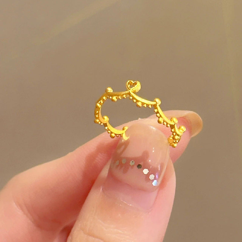 Love Heart-shaped Female Light Luxury Minority Wave Rings