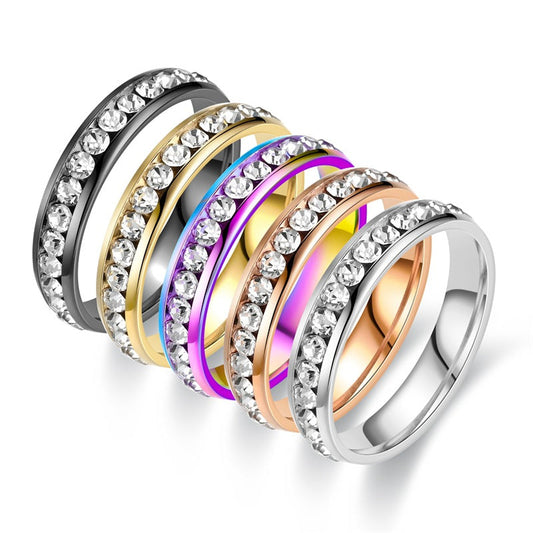 Starry River Titanium Steel Female Pair Rings