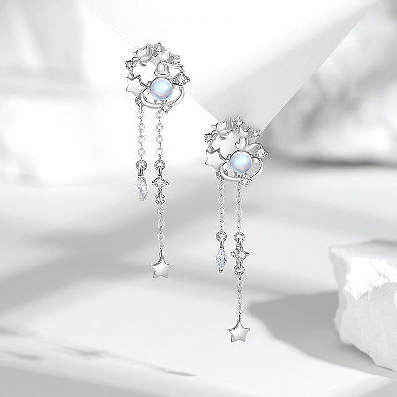 Women's Sterling Sier Dream Planet Clavicle Chain Necklaces