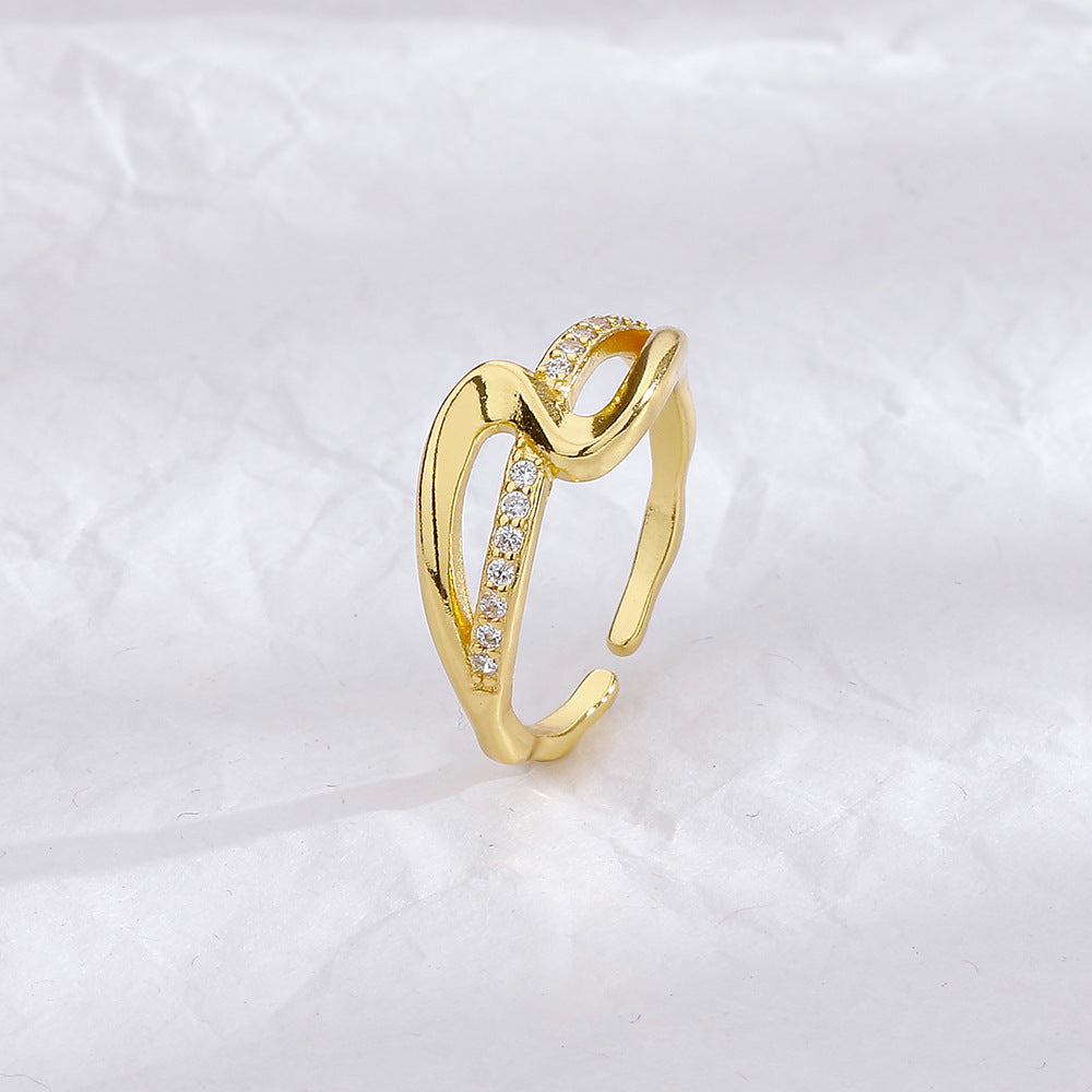 Light Luxury High-grade Cross Geometric Girlfriends Rings