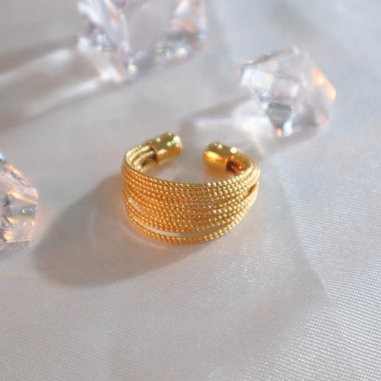 Women's Niche Design Vintage Metal For Simple Personalized Graceful Rings