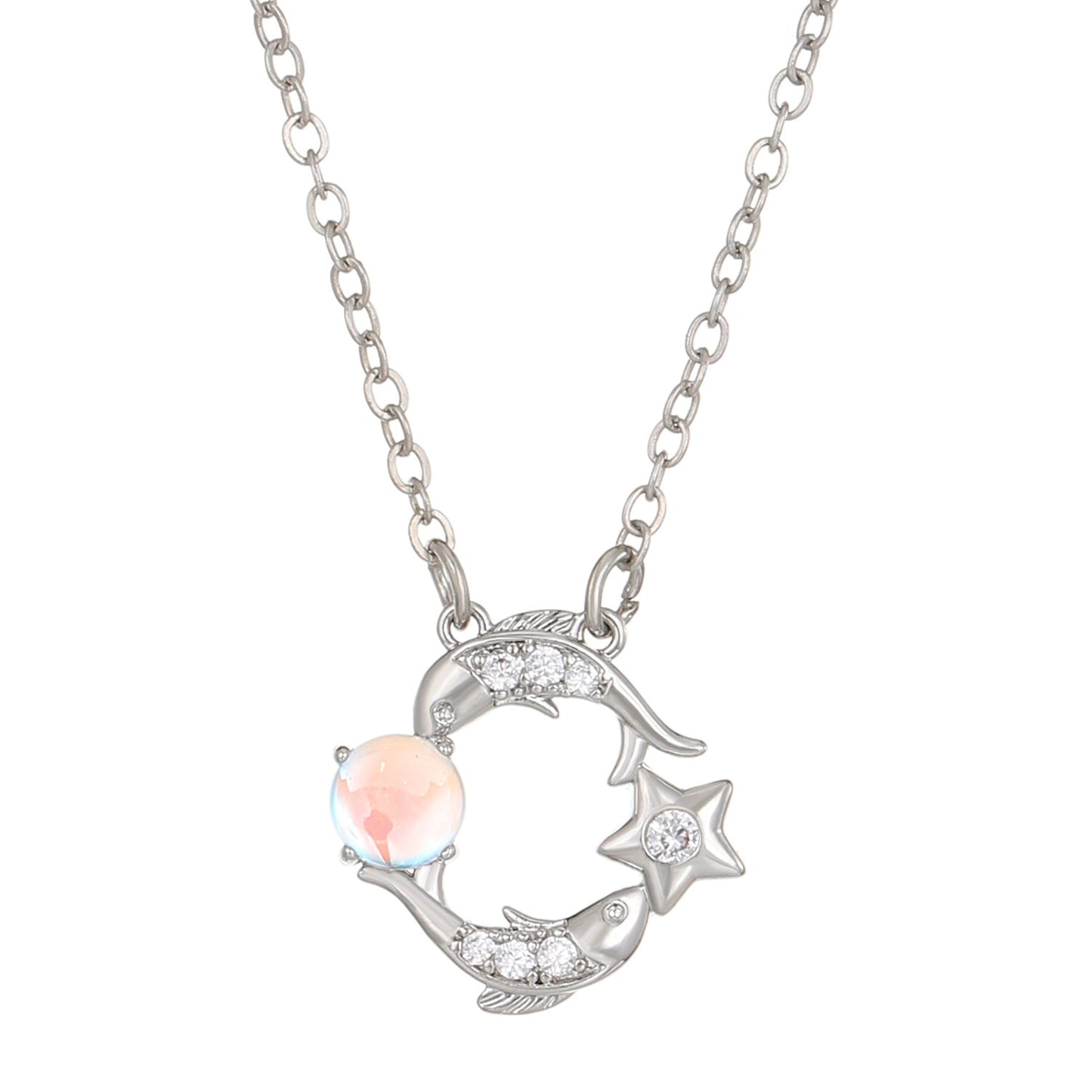 Female Graceful Personality Copper Diamond Studded Necklaces