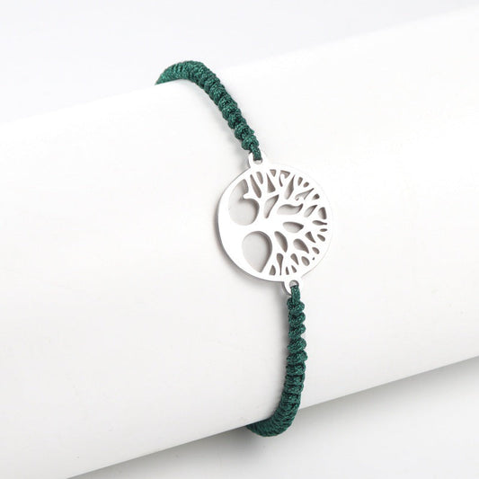 Tree Colorful Adjustable Stainless Steel Hollow Big Bracelets