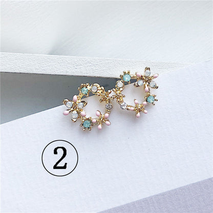 Women's Elegant Flower For Colorful Fashion Petals Rings