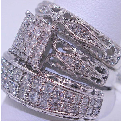 Fashion Three-piece Set Diamond Couple Hand Jewelry The Legend Rings