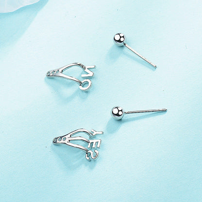 Alphabet Letter Female Simple Cute One Style Earrings