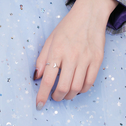 Mermaid Tail Open Fishtail Female Dolphin Rings