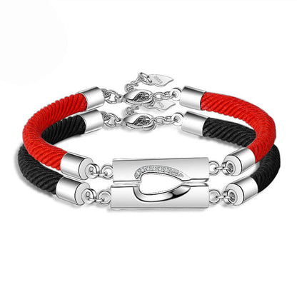 Couple Love Carrying Strap Pair Of Romantic Rope Bracelets