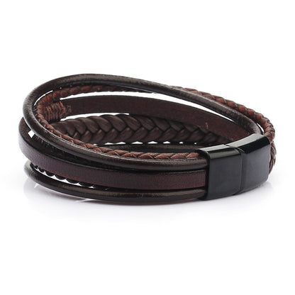 Men's Jewelry Fashion Leather Rope Hand Weaving Bracelets