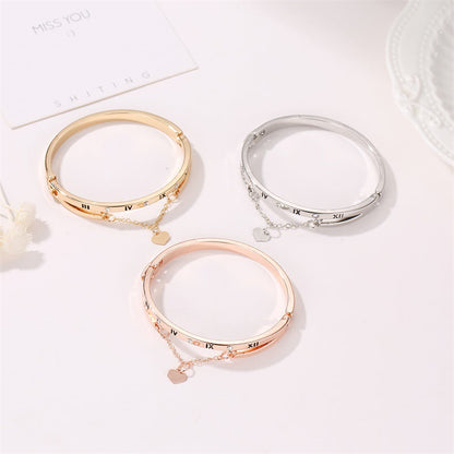 Love Roman Digital Tassel Peach Heart Temperament Wild Korean Rings