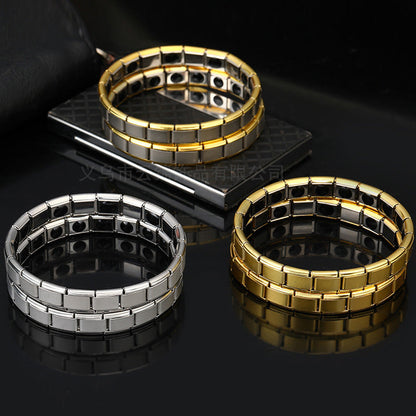 Women's & Men's & Simple Stainless Steel Magnetic Therapy Bracelets