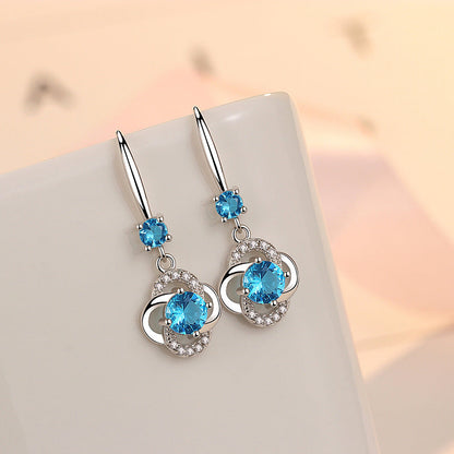 Women's Clover Temperamental Long Korean Style Personalized Ear Clips Earrings