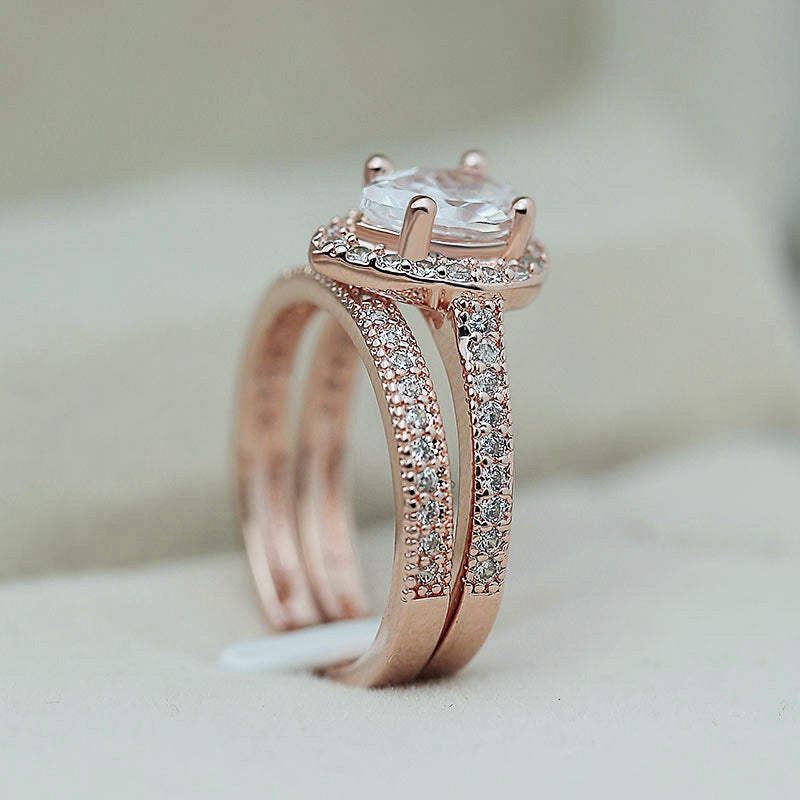 Water Drop Zircon Engagement Fashion Lady Trend Rings