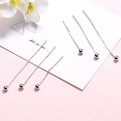 Version Personality Round Beads Hanging Female Rings