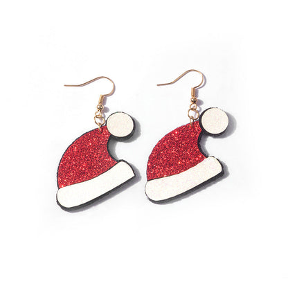 Cartoon Stereo Santa Claus Snowman Elk Earrings