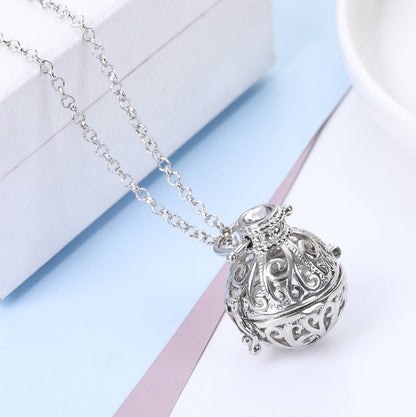 Diffusion Sweater Chain Volcanic Rock Flower Necklaces