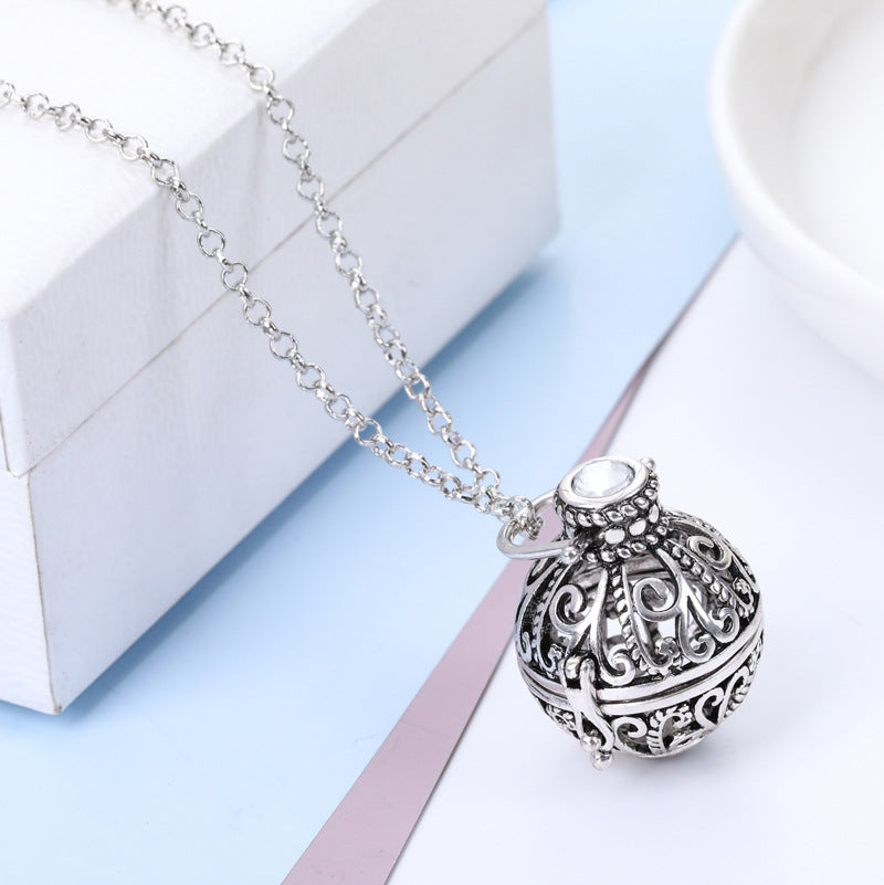 Diffusion Sweater Chain Volcanic Rock Flower Necklaces