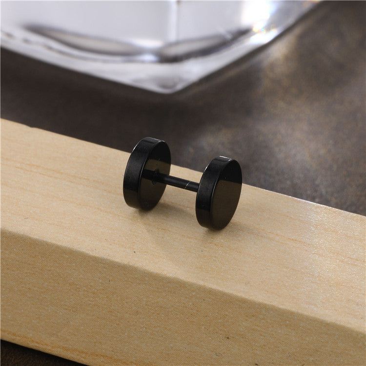 Barbell Male Dumbbell Hip Hop Female Hipster Classic Ear Earrings