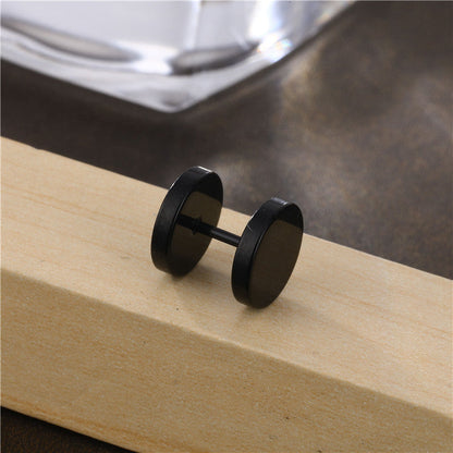 Barbell Male Dumbbell Hip Hop Female Hipster Classic Ear Earrings