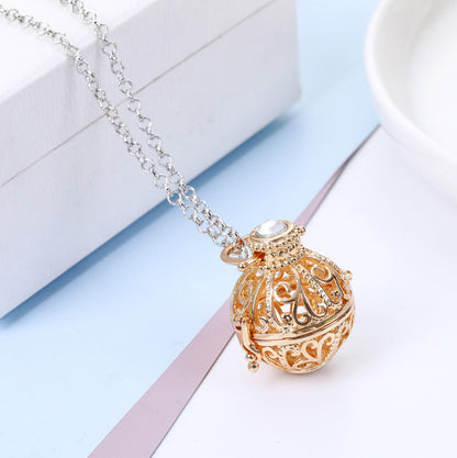 Diffusion Sweater Chain Volcanic Rock Flower Necklaces