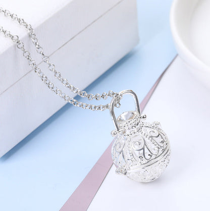 Diffusion Sweater Chain Volcanic Rock Flower Necklaces