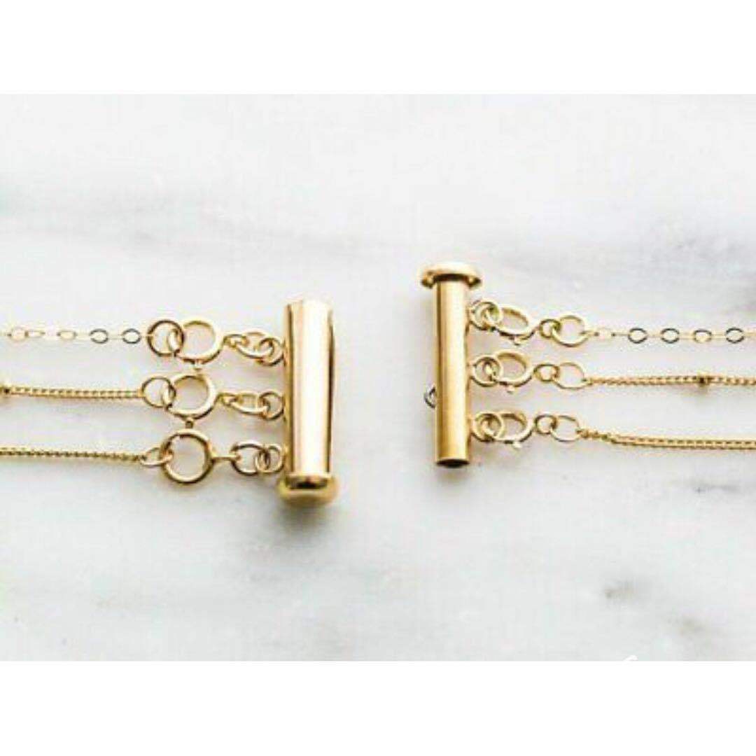 Accessories Magnetic Snap Connection Buckle Double Necklaces