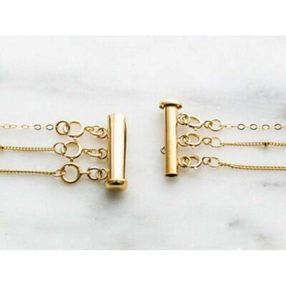 Accessories Magnetic Snap Connection Buckle Double Necklaces