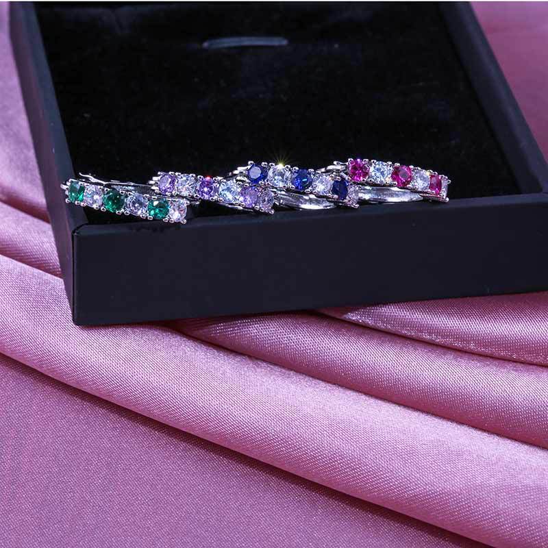 Women's Glamorous Trendy Colorful Zircon Fashion Earrings