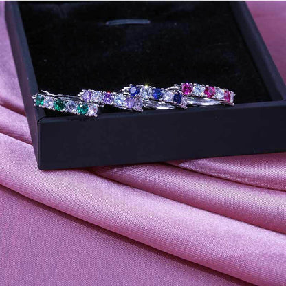 Women's Glamorous Trendy Colorful Zircon Fashion Earrings