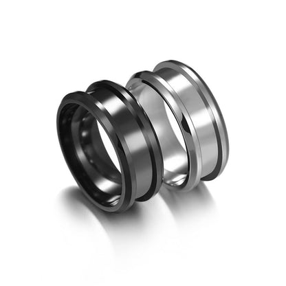 Double Oblique Open Pit Large Groove Rings