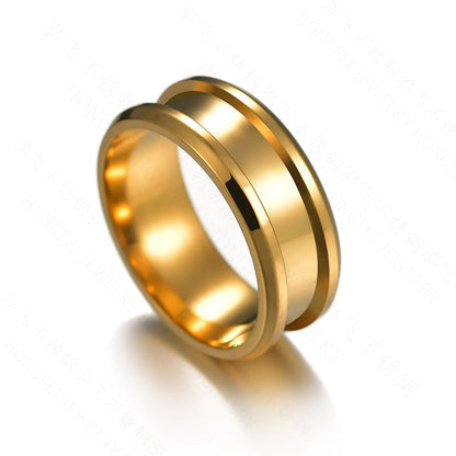 Double Oblique Open Pit Large Groove Rings