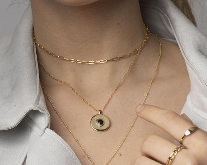 Cool Style Simple Golden Chain Fashionable Folding Belt Copper Necklaces