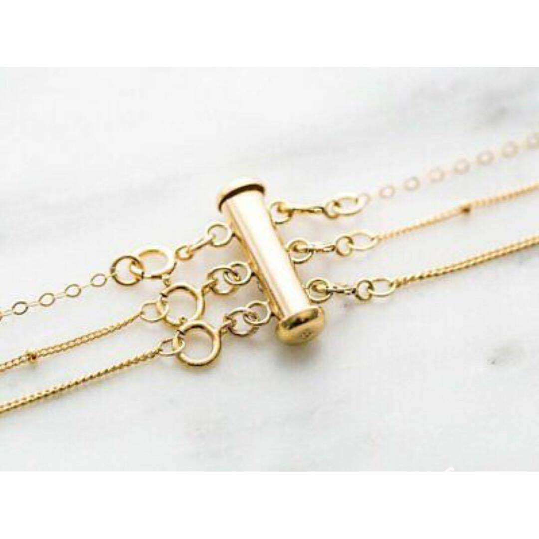 Accessories Magnetic Snap Connection Buckle Double Necklaces