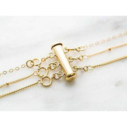 Accessories Magnetic Snap Connection Buckle Double Necklaces