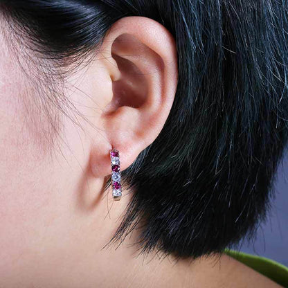 Women's Glamorous Trendy Colorful Zircon Fashion Earrings