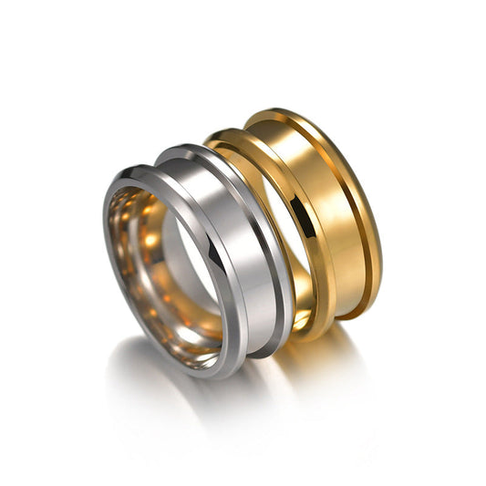 Double Oblique Open Pit Large Groove Rings