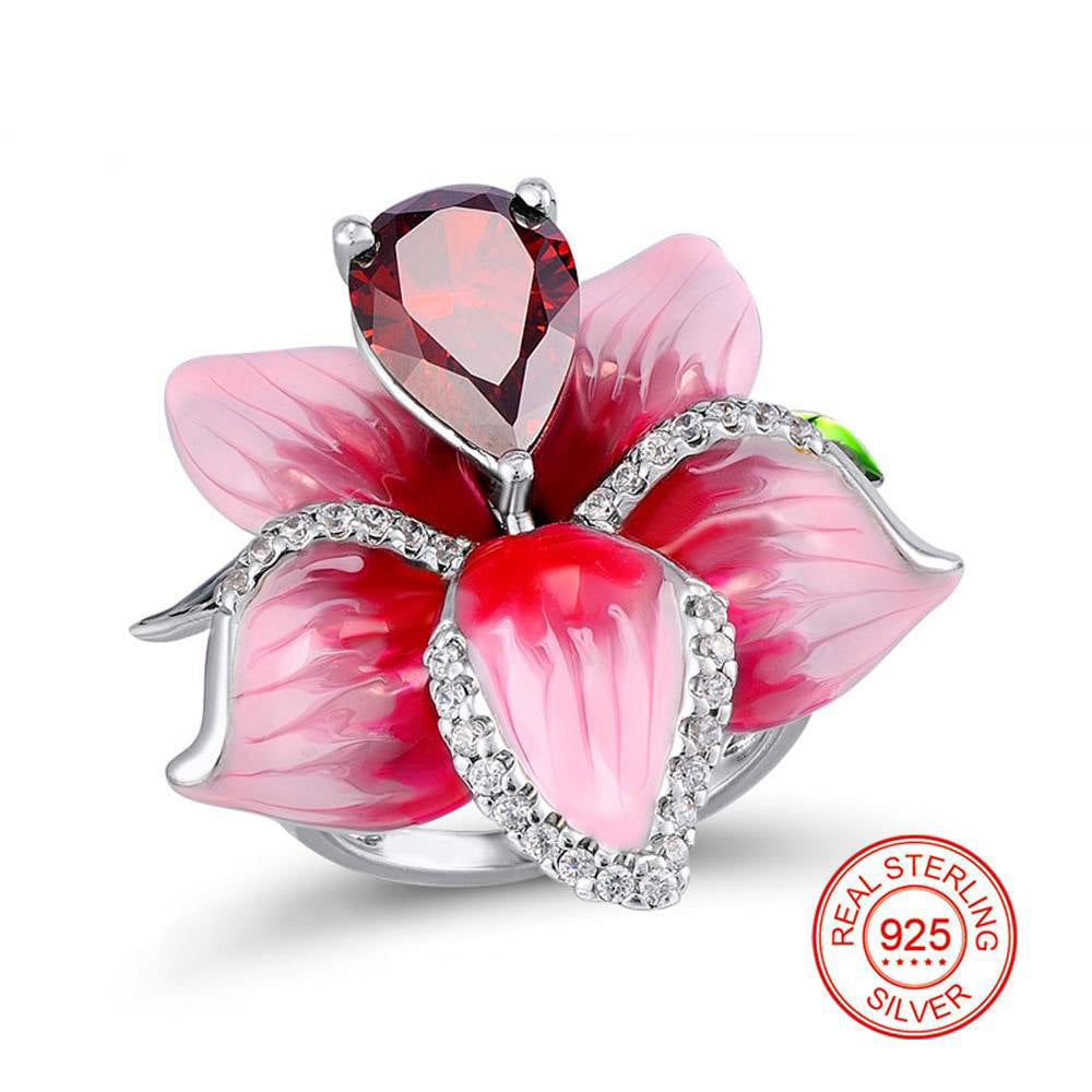 Women's Ornament Rose Fashion Sier Jewelry Rings