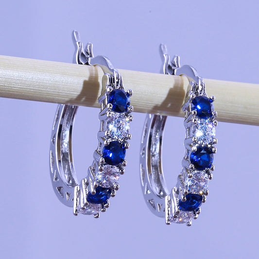 Women's Glamorous Trendy Colorful Zircon Fashion Earrings