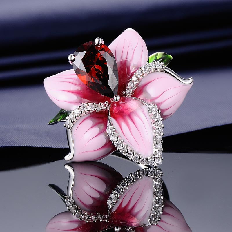 Women's Ornament Rose Fashion Sier Jewelry Rings